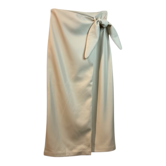 Steve Madden Cream Faux Leather Wrap Skirt Size S - Picture 2 of 6